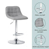 2×Bar Stools Leather / Velvet Chairs Breakfast Chair Swivel Gas Lift Adjustable