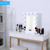 Illuminated LED Lights Make Up Vanity Mirror with Bluetooth Speakers USB Port