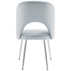 Velvet Dining Chairs Set of 2 Upholstered Seat Accent Chairs Kitchen Chairs Grey