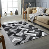 GREY BLACK MODERN DESIGN RUG SOFT LARGE LIVING ROOM FLOOR BEDROOM CARPET RUGS