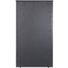 Podium Stand 47 in Hostess Stand with Rolling Wheels&Storage Shelve Black