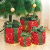 4pcs LED Light Up Christmas Gift Boxes Festival Party Decorative Parcel Present