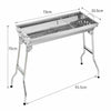 Large Portable Folding Charcoal BBQ Grill Stainless Steel Camping Picnic Cooking