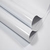 10M Plain Gloss White Vinyl Film Wrap Sticky Back Kitchen Cupboard Door Covering