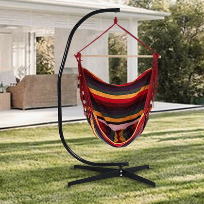 Garden Indoor Hanging Hammock Swing Chair Frame Stand X Base Patio Camping Seat