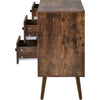 Industrial Kitchen Storage Buffet Cabinet Sideboard with 3 Drawers & Door Wooden