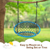 Net Hanging Swing Chair Kids Indoor Outdoor Play Equipment W/ Adjustable Ropes