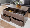 Ultimate Storage Coffee Table New Modern Design 2 Drawer Lift Up Living Room
