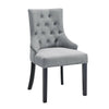 Velvet or Fabric Studded Dining Chair Accent Wing Button Back Occasional Chair