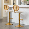 Bar Stools Set of 2 Dining Chair Swivel Velvet Pub Bar Lounge Chairs HT
