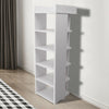 6-Tiers Multi Function Wooden Shoe Cabinet Storage Rack Shelf White