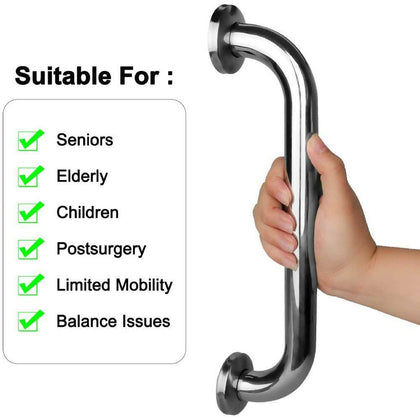 Heavy Duty Chrome Grab Bar Bathroom Disability Handle Hand Rail Grab Safety Bar