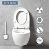 Silicone Toilet Brush with Toilet Brush Holder Set Wall-Mounted Cleaning Brush