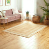 Jute Area Rug Rectangular Carpet Living Room Mat 155x220cm Border Rug