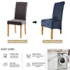 Velvet Dining Chair Seats Covers Large Size Stretch Plush Slipcovers Protectors