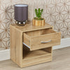 1 Drawer Compact Wooden Bedroom Bedside Cabinet Furniture Nightstand Side Table