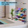 1ABOVE 5 Tier Shoe Rack Organiser, Heavy duty storage unit, Quick Assembly No To