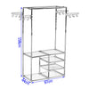 Heavy Duty Clothes Rail Rack Display Stand Storage Garment Metal Shelf Unit Home