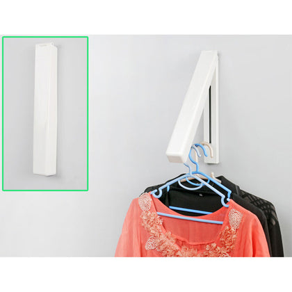 2 x Stainless Folding Wall Hanger Laundry Rack Mount Retractable Clothes New