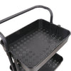 Kitchen Trolley Cart 3 Tier Mesh Shelf Handle Rolling Wheels Useful Storage Rack