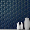 EXCLUSIVE METRO PRISM GEOMETRIC TRIANGLE BLUE / GOLD - WOW008 LUXURY WALLPAPER