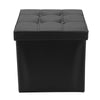 Folding Ottoman Storage Box Pouffe Seat Stool Home Chair Footstool Storage-Bench