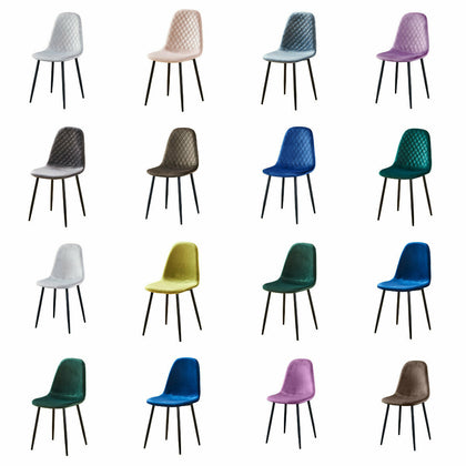 Set of 4 Velvet Dining Chairs Side Chairs Padded Seat Home Office Dining Room BN