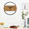 Retro Wall Clock Silent Big Gear Wooden Hanging Wall Clock Home Decor