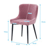 2X Velvet Dining Chairs Diamond Seat Padded Kitchen Dining room Chairs CLIPOP