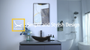 Bathroom Countertop Basin Set Tempered Glass Wash Sink Boat Shape Bowl Gold UK