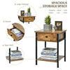 Industrial Style Bedside Table Vintage Side End Lamp Plant Cabinet Stand Rustic