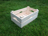 Natural Unpainted Wooden Apple Crate- Craft Box Set Storage Kitchen Container
