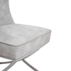 Set of 2 Modern Velvet Dining Chair with Chrome Cross Legs Dressing Room Chair