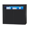LED High Gloss Cupboard Wood Cabinet Storage Side End Living Room Furniture