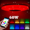 RGB LED Ceiling Light Bluetooth Speaker Music Lamp Dimmable APP Remote Round 60W