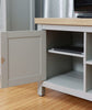 Grey Oak TV Stand Two Tone 1 Door Cabinet Television Unit Open Shelf Cable Tidy