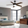 52inch Reversible Ceiling Fan With Light Remote Control 5 Blades 3 Speed Timer