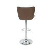 2pcs Bar Stools Faux Leather Kitchen Breakfast Barstools Dark Brown Lift Swivel