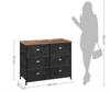 Industrial Chest Drawers Rustic Metal Furniture Vintage Storage Side Cabinet