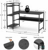 Corner Computer Desk PC Laptop Study Table Gaming Home Office w/ 4 Tiers Shelves