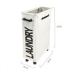 Narrow Slim Laundry Hamper Slide Out Trolley Basket Washing Clothes Storage Bag