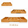 Wooden Bamboo Expandable Cutlery Utensil Tray Drawer Storage Insert Organiser