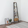 5 Tiers Corner Shelf Unit Ladder Bookcase Industrial Bookshelf Storage Rack