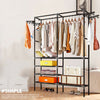 Large Clothes Rail Hanging Coat Stand Shoe Rack Shelf Storage Wardrobe Organizer
