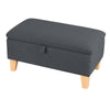 Rectangular Storage Footstool Ottoman Pouffe Stool Fabric Chair Upholstery Bench