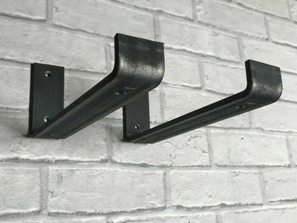 2 x Heavy Duty Steel Shelf Brackets - Scaffold Board Industrial Rustic