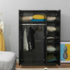 3 Door triple Wardrobe Matt Black - Bedroom Furniture Storage Cupboard UK