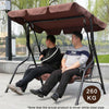 3 Seater Garden Swing Chair Outdoor Hammock Bench Lounger Patio Canopy HeavyDuty