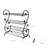 4 Tier Iron Shoe Rack Living Room Hallway Footwear Storage Shelf Organiser Unit