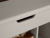 Malmo Large Grey Wooden 2 Tier Shoe Storage Cabinet Shelf Rack Stand Grey Lid